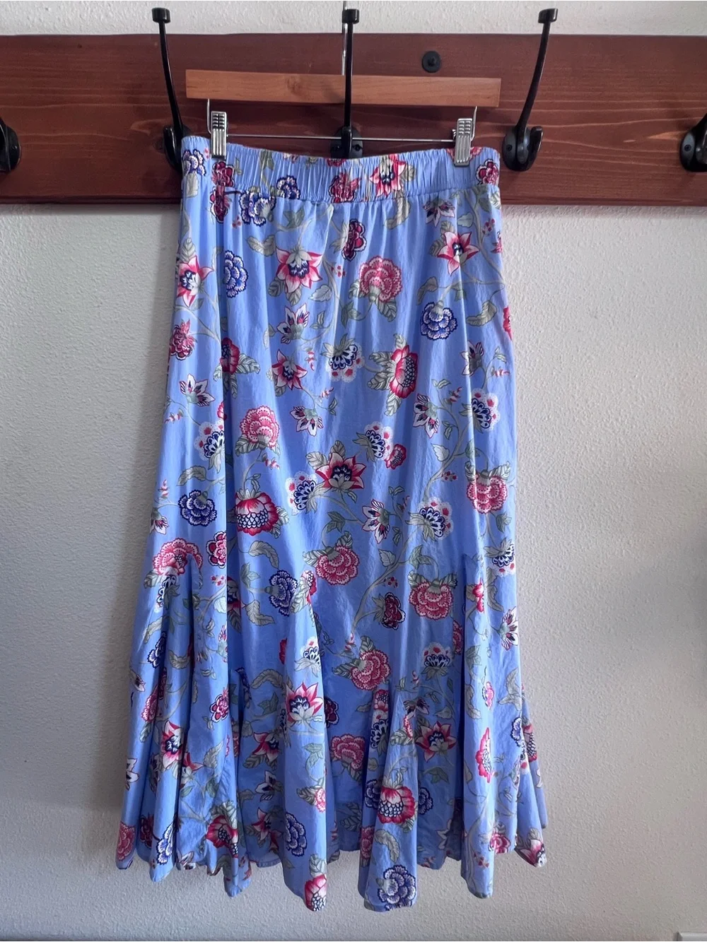LOFT Blue Floral Maxi Skirt - Picture 1 of 9